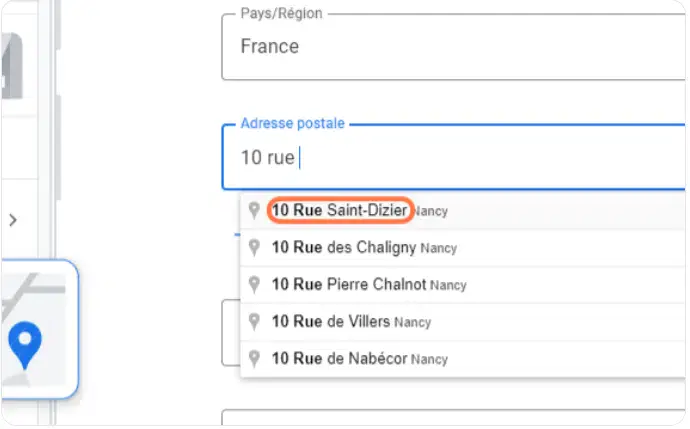 creer fiche carte virtuelle Google